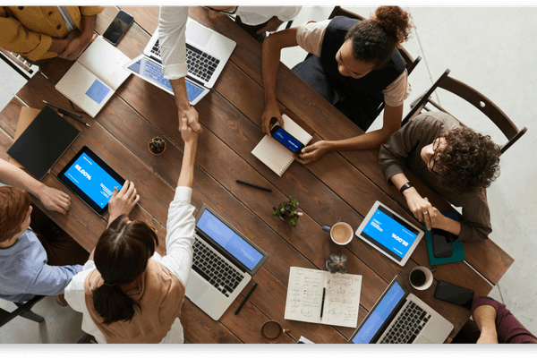people working together at a table