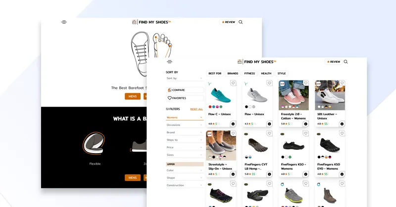 find my shoes website